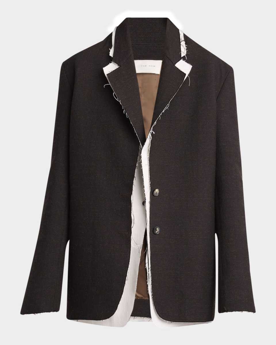 Lysandre Layered Frayed-Trim Jacket